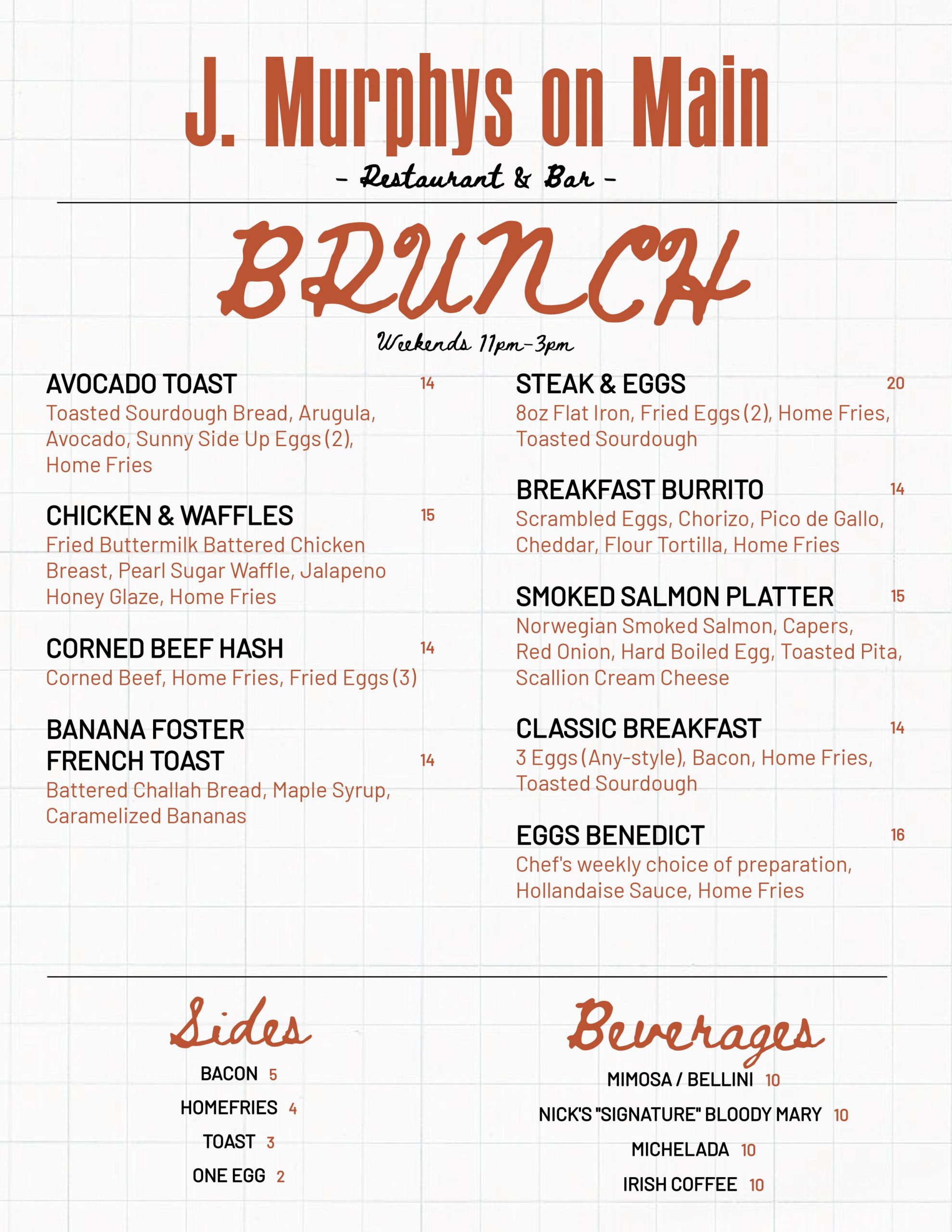 Brunch Menu